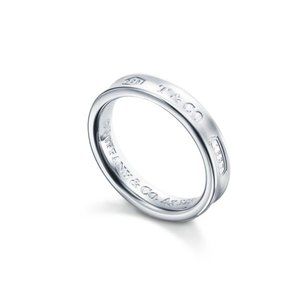 Tiffany & Co 1837 Ring, Silver, Narrow, Size 8